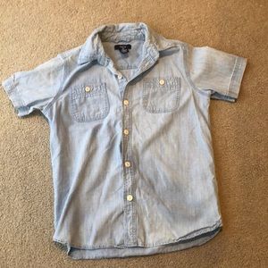 gap kids short sleeve button up shirt